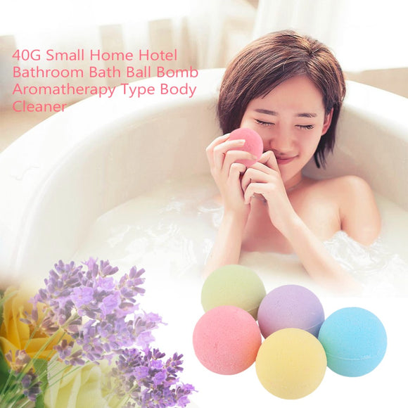 40G Small Size Home Hotel Bathroom Bath Ball Bomb Aromatherapy Type Body Cleaner Handmade Bath Salt Bombs Gift