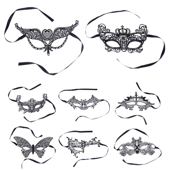 1Pc Women Costume Eye Mask Sexy Lace Eye Mask Venetian Masquerade Ball Halloween Party Fancy Dress Costume