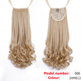 SHANGKE Long Lady Girl  Wavy  Ponytail Wigs Pony Hair Hairpiece Extension synthetic clips in hair ponytails hairpieces