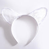 2017 Halloween Women hair clip The Tip Of Sexy Lace Cat Ears Headband Hair Band Ribbon Bow Headband Hair Accessories For Women