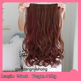 SHANGKE 24'' Long Curly Clip In Hair Extensions Heat Resistant Hair Pieces Colorful 5 Clip In Hair Extensions Women Hairstyles