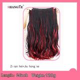 SHANGKE 24'' Long Curly Clip In Hair Extensions Heat Resistant Hair Pieces Colorful 5 Clip In Hair Extensions Women Hairstyles