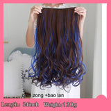 SHANGKE 24'' Long Curly Clip In Hair Extensions Heat Resistant Hair Pieces Colorful 5 Clip In Hair Extensions Women Hairstyles