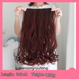 SHANGKE 24'' Long Curly Clip In Hair Extensions Heat Resistant Hair Pieces Colorful 5 Clip In Hair Extensions Women Hairstyles