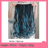 SHANGKE 24'' Long Curly Clip In Hair Extensions Heat Resistant Hair Pieces Colorful 5 Clip In Hair Extensions Women Hairstyles