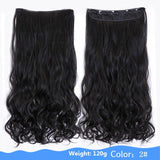 SHANGKE 24'' Long Curly Clip In Hair Extensions Heat Resistant Hair Pieces Colorful 5 Clip In Hair Extensions Women Hairstyles