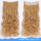 SHANGKE 24'' Long Curly Clip In Hair Extensions Heat Resistant Hair Pieces Colorful 5 Clip In Hair Extensions Women Hairstyles