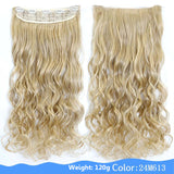 SHANGKE 24'' Long Curly Clip In Hair Extensions Heat Resistant Hair Pieces Colorful 5 Clip In Hair Extensions Women Hairstyles