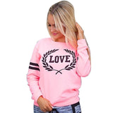 Autumn Sweatshirt 2017 New Arrival Womens Pullover Tops Casual Love Letters Printed Long Sleeve daily wearing Sweatshirts