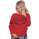 Autumn Sweatshirt 2017 New Arrival Womens Pullover Tops Casual Love Letters Printed Long Sleeve daily wearing Sweatshirts