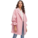 SHEIN Drop Shoulder Pearl Detail Coat for Women