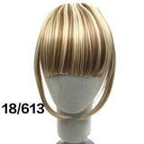 SHANGKE Short Fringe Blonde Clip In Hair Bangs Hairpiece Heat Resistant Fake Bangs Hair Piece Natural Clip In Hair Extensions