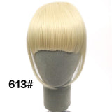 SHANGKE Short Fringe Blonde Clip In Hair Bangs Hairpiece Heat Resistant Fake Bangs Hair Piece Natural Clip In Hair Extensions