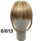 SHANGKE Short Fringe Blonde Clip In Hair Bangs Hairpiece Heat Resistant Fake Bangs Hair Piece Natural Clip In Hair Extensions