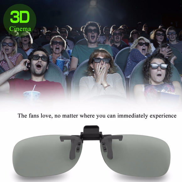 1Pcs Clip On type Passive Circular Polarized 3D Glasses Clip for 3D TV Movie Cinema Professional 3D Light Weight