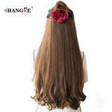 SHANGKE 26'' Long Clip In Hair Extensions Clip In Synthetic Hair Pieces Heat Resistant Fake Hairstyles Women 3 length Available