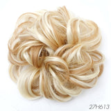 Curly Heat Resistant Synthetic Hair pieces Colors Women Chignon with Rubber Band Hair Extension SHANGKE