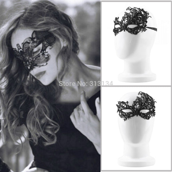 2pcs New Design Women Costume  Eye Mask Sexy Lace Eye Mask Venetian Masquerade Ball Halloween Fancy Dress Costume