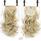 SHANGKE Short Clip In Drawstring Curly Ponytail Hair Pieces Heat Resistant Synthetic Fake Hair Tail Horse Tress Short Hair Tails