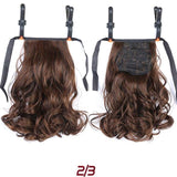 SHANGKE Female Hair Ponytail Short Curly Hair Tail Natural Clip In Hair Extensions Ponytail Heat Resistant Drawstring Hairpieces