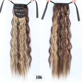 SHANGKE Hair 22'' Long Kinky Curly Ponytail For Women Hair Heat Resistant Synthetic Fake Hair Pieces