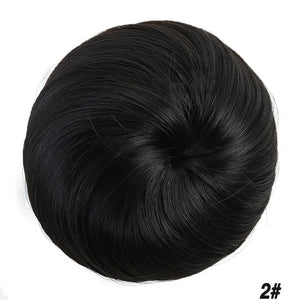 SHANGKE Donut Chignon Bun Clip In Hair Extensions Women Hairstyles Heat Resistant Synthetic Hairpieces