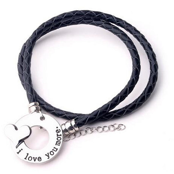 I Love You More - Hand Stamp Bracelet