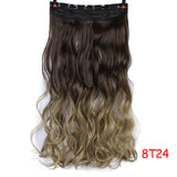 SHANGKE 70cm 5 Clip In Hair Extension Heat Resistant Fake Hairpieces Long Wavy Hairstyles Synthetic Clip In On Hair Extensions