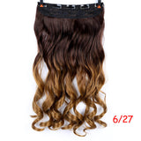 SHANGKE 70cm 5 Clip In Hair Extension Heat Resistant Fake Hairpieces Long Wavy Hairstyles Synthetic Clip In On Hair Extensions