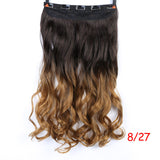 SHANGKE 70cm 5 Clip In Hair Extension Heat Resistant Fake Hairpieces Long Wavy Hairstyles Synthetic Clip In On Hair Extensions