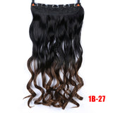 SHANGKE 70cm 5 Clip In Hair Extension Heat Resistant Fake Hairpieces Long Wavy Hairstyles Synthetic Clip In On Hair Extensions