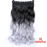 SHANGKE 70cm 5 Clip In Hair Extension Heat Resistant Fake Hairpieces Long Wavy Hairstyles Synthetic Clip In On Hair Extensions