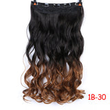 SHANGKE 70cm 5 Clip In Hair Extension Heat Resistant Fake Hairpieces Long Wavy Hairstyles Synthetic Clip In On Hair Extensions