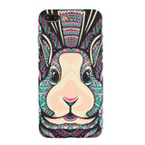 Protective Phone Cover Scratch-resistant Shockproof Rabbit Pattern TPU Soft Phone Case Cover for iPhone