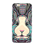 Protective Phone Cover Scratch-resistant Shockproof Rabbit Pattern TPU Soft Phone Case Cover for iPhone