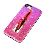 Lipstick Painting Pattern TPU Protective Phone Cover Anti-Scratch Shockproof Phone Case Cover for iPhone