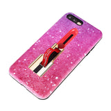 Lipstick Painting Pattern TPU Protective Phone Cover Anti-Scratch Shockproof Phone Case Cover for iPhone