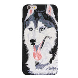 Protective Phone Cover Scratch-resistant Shockproof Huskie Pattern TPU Soft Phone Case Cover for iPhone