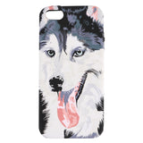 Protective Phone Cover Scratch-resistant Shockproof Huskie Pattern TPU Soft Phone Case Cover for iPhone