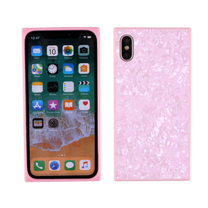 Ultra Slim Protective Phone Cover Scratch-resistant Shockproof Square Pattern Soft TPU Phone Case Cover for iPhone X