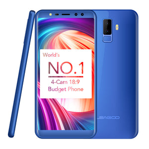 LEAGOO M9 Quad-Cam 18:9 Full Screen Mobile Phone Fingerprint 5.5-Inch HD 2GB+16GB