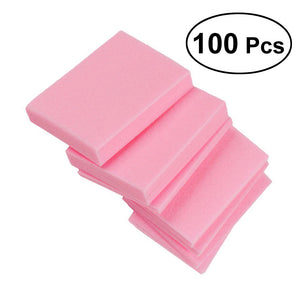 100 Pcs Disposable Lint Free Nail Polish Remover Cotton Pads Cleaning Pads