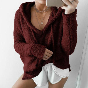 Fall and Winter Womens Clothing Fashion Hoodie Sweater Casual Loose Long Sleeve Sweater Pullover Women