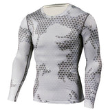 Fitness Men Long Sleeve Clothes Muscle Bodybuilding Blouse Tight-drying Tops