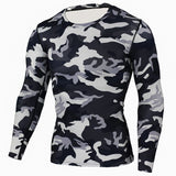 Fitness Men Long Sleeve Clothes Muscle Bodybuilding Blouse Tight-drying Tops