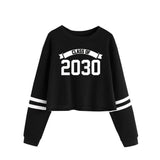 Women Round Neck Long Sleeve Letter Print Casual Sweatshirt Pullover