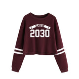 Women Round Neck Long Sleeve Letter Print Casual Sweatshirt Pullover