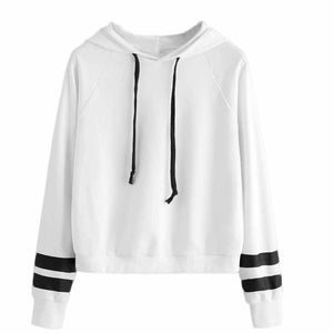 Women Hoodie Sweatshirt Jumper Sweater Crop Top  Pullover Tops