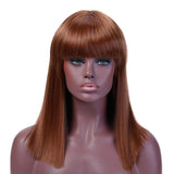 40CM Halloween Hair Long Straight  Wig Womans Heat Resistant Synthetic Female Cosplay Wigs for White Women Fake Hair SHANGKE