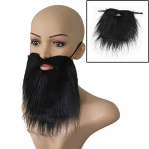 Funny Halloween Party Fake Beard Moustache Mustache Facial Hair Costume Black